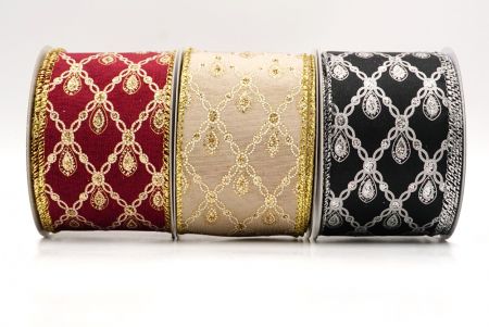 Luxe Diamant Goutte Métallique Ruban Fil_KF9690 (2)